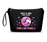 ARIOSEY Regalos de voleibol para adolescentes, regalos de voleibol para equipo, bolsa de maquillaje de voleibol, cosas de voleibol, pequeña bolsa de cosméticos, regalos de cumpleaños para amigas y