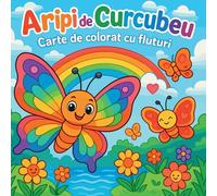 Aripi de Curcubeu - Carte de colorat cu fluturi
