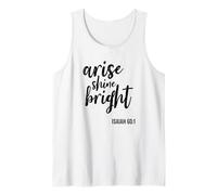 Arise Shine Bright Religious Faith Scripture Bible Versículo Camiseta sin Mangas