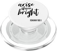 Arise Shine Bright Religious Faith Scripture Bible Versículo PopSockets PopGrip para MagSafe
