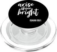 Arise Shine Bright Religious Faith Scripture Bible Versículo PopSockets PopGrip para MagSafe