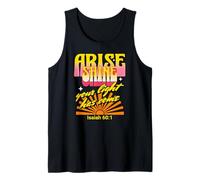 Arise Shine Your Light Has Come Isaías 60:1 Retro 1970 Camiseta sin Mangas