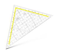 Aristo 1650/1 - Escuadra de plexiglas (225 mm), Transparente