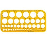 Aristo AH5033 Circle Template 1-36 mm (45 Circles, Diameter 1 to 36 mm, Ink Nubs