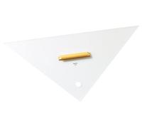 Aristo AR1533 - Escuadra (Plexiglas, 32,5 cm, mango de madera), transparente