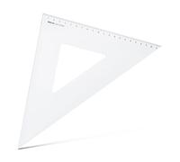 Aristo AR4522 - Escuadra de 45º de plexiglás (311 mm, transparente)