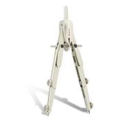 Aristo AR55630 Studio Compás de Ajuste rápido (2 articulaciones, diámetro máximo de los círculos de 340 mm, Incluye Minas de Repuesto y Aguja de Repuesto, Zinc Fundido a presión), Color Plateado