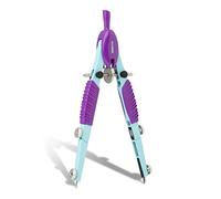 Aristo AR55776-19 TopLine - Compás de ajuste rápido (2 articulaciones patentadas, diámetro máximo de los círculos 370 mm, incluye minas de repuesto), color turquesa y morado