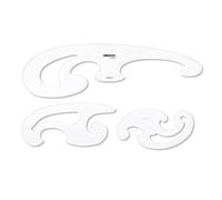 Aristo Burmester AR5040 - Reglas curvas, 3 unidades, varios tamaños y diseños, transparente