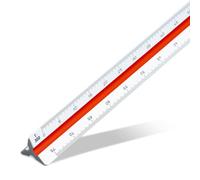 Aristo - Escala triangular (plástico, 30 cm), color blanco