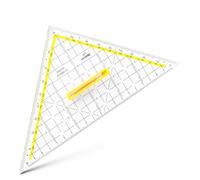 Aristo - Escuadra para dibujo técnico (Plexiglas, 225 mm), transparente