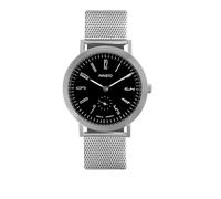 Aristo Reloj de pulsera para mujer - Color: Plata - Caja de acero inoxidable arenado - Diámetro 35 mm - Cristal mineral - Movimiento de cuarzo suizo Ronda 1069 con segundero descentralizado, pulsera