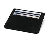 Aristo Solutions Tarjetero fino de piel sintética de alta calidad para tarjetas de crédito, débito e identificación, para hombre y mujer, Negro , talla única, Minimalista