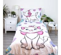 Aristocats Funda de Edredón Individual + Euro Tamaño Almohada Marie Flores