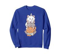 Aristogatos Lindos gatos Sudadera, Unisex para adultos, Azul Real, S