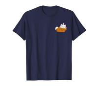 Aristogatos Marie gato en la cesta Camiseta, Hombre, Azul Marino, S