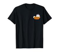 Aristogatos Marie gato en la cesta Camiseta, Hombre, Negro, S