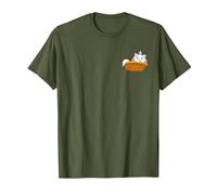 Aristogatos Marie gato en la cesta Camiseta, Hombre, Verde Oliva, S
