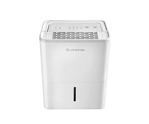 Ariston - Deshumidificador Silencioso Bajo Consumo Portátil, 12L/Día, Depósito de 2,1L - Deshumidificadores de Humedad para 20/31 m² 32x20,5x41,4 cm - Dehumidifier Fabricado para Instalación en España
