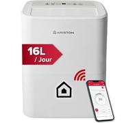 Ariston - Deshumidificador Silencioso Bajo Consumo Portátil Wifi, 16L/día para 30-44m², Función Lavandería y Filtro para Mejorar la Calidad del Aire - Servicio Post-Venta solo Disponible en España