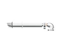 Ariston - Kit de Salida de Humos Horizontal para Calderas Ariston, Accesorio para Caldera con Instalación Horizontal, Codo de 90º y Diametro de 100 mm y de 60 mm - Fabricado para Instalación en España