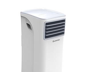 Ariston, Mobis 8 - Pinguino Aire Acondicionado Portátil Silencioso con Temporizador y Mando a Distancia, Climatizador 24x69x2.5 Blanco, Fabricado para Instalación en España Rango D)