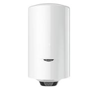 Ariston PRO 1 ECO, Calentador de agua eléctrico vertical de pared 100 litros, diámetro 450 mm, diseñado y fabricado para instalarse en Francia. Blanco 3201959 100 L