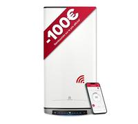 Ariston Velis Evo Dune Dry Wifi, calentador de agua plano eléctrico 65L, instalación en Francia, flexibilidad energética, pantalla táctil. Colocación vertical horizontal, ultraplana, 27 cm.