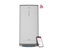 Ariston Velis Tech Dry Wifi (ex.Fleck Duo7) - Termo Eléctrico 50 Litros Multiposición, Calentador de Agua Eléctrico 79,7x27,5x51,5, Instalación en España, Eficiencia B Rango(A+/F) Compatible con Alexa