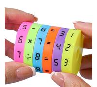 Arithmetic Learning Toy, Cylinder Math Cubes, Early Intelligence, 1,97 x 1,57 pulgadas, Development Blocks with Numbers and Symbols for Preschool Boys and Girls Educational Game