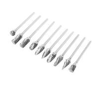 Aritynu Juego de Fresas de Carburo de Tungsteno, 10 Piezas de Limas | Se Adapta a Amoladoras Troqueladoras, Diámetro de Cabeza de 6 Mm, para Dar Forma, Desbarbar y Eliminar Bordes de Hierro