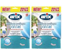 Arix | 1 Brillo & Secador para Cristales, 32 x 30 cm, paño de Microfibra para Cristales, paño Antimanchas y Huellas, Secado Extra rápido, 1 Unidad (Paquete de 2)