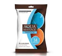 ARIX 2 esponjas suaves para el cuerpo para limpieza suave y masaje Relax de la línea Aqua Massage Tradition, esponjas de ducha y baño absorbentes y delicadas - 14 paquetes
