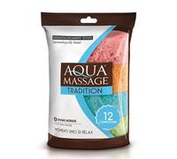 ARIX | 48 esponjas suaves para el cuerpo de la línea Aqua Massage Tradition, esponjas de colores sintéticas, esponja de masaje relajante absorbente, esponja para ducha y baño - 12 paquetes