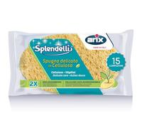 ARIX Gipsy, 30 esponjas delicadas de celulosa de la línea Splendelli, Esponja Ovalada para Limpieza y Secado de Todas Las Superficies, Fabricada en Italia - 15 Paquetes