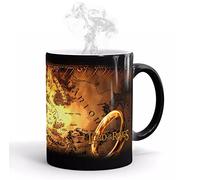 Ariycaz Tazas de café,El Señor de los Anillos Tazas de café de cerámica sensible al calor Taza mágica Regalo de la novedad/padre Regalos 350ml (12oz)