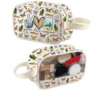 Arizona - Bolsa de maquillaje transparente Arizona, regalo de recuerdo Ariz ona Lover AZ, bolsa de aseo de viaje, bolsa de vacaciones, regalo de paz y amor Ariz ona, Love Arizona Tm2, moda