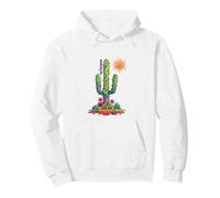Arizona Colorido Saguaro Cactus Desierto Suculentas Sol Sudadera con Capucha