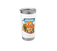 ARIZONA Desert - Retro/Throwback Design - Classic Vaso térmico de acero inoxidable de doble pared
