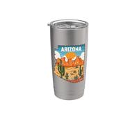 ARIZONA Desert - Retro/Throwback Design - Classic Vaso térmico de acero inoxidable de doble pared