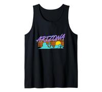 Arizona Desert Skyline Vintage Nostalgia Retro Atardecer Camiseta sin Mangas