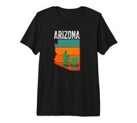 Arizona en Forma de desiertos Retro Flores de Cactus del Gran cañón Camiseta Premium