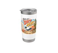 Arizona: es un calor seco, Correcaminos, cactus, humor del suroeste Vaso térmico de acero inoxidable de doble pared