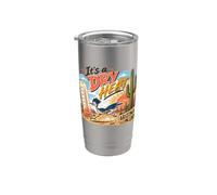 Arizona: es un calor seco, Correcaminos, cactus, humor del suroeste Vaso térmico de acero inoxidable de doble pared