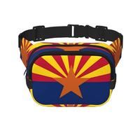 Arizona Flag Fitness - Bolsa de hombro de viaje moderna e informal, riñonera cuadrada de doble capa, color negro, talla única, Negro, One Size