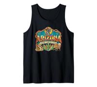 Arizona Grand Canyon State Cowboy Lizard Javelina Gráfico Camiseta sin Mangas