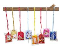 ARJDXDP 8 Unids Japonés Omamori Amuleto Bolsa De La Suerte Bendición Bolsa Colgante Buena Suerte Bolsa Colgante Encantos para La Carrera De La Salud Educación Amor (Cuero)
