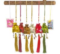 ARJDXDP 8 Unids Japonés Omamori Amuleto Bolsa De La Suerte Bendición Bolsa Colgante Buena Suerte Bolsa Colgante Encantos para La Carrera De La Salud Educación Amor