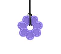 ARK - Collar masticable de silicona sensorial con forma de flor, juguete masticable para niños y adultos, 3 grados de dureza, sin BPA, fabricado en Estados Unidos (lavanda, dura)