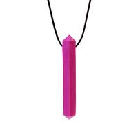 ARK® - Collar masticable en diferentes grosores con cuerda ajustable e instrucciones de cuidado ATC (idioma español no garantizado) - Collar Sensory, bloque de mordedura, masticar, dentición, cristal